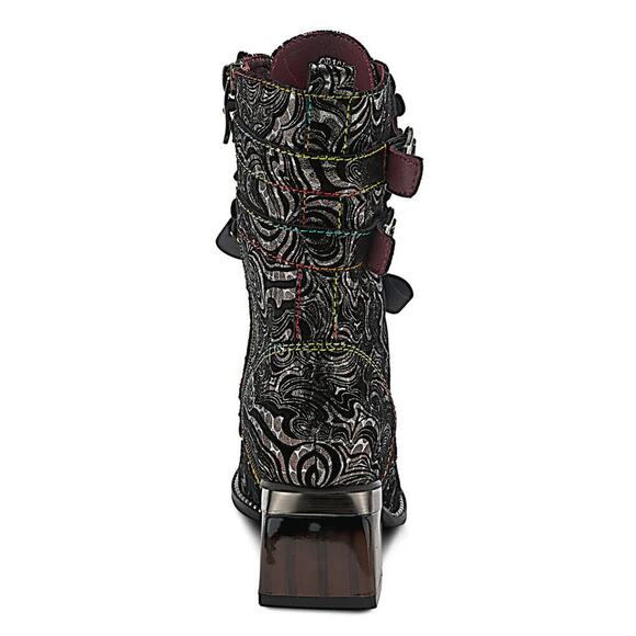 L'Artiste by Spring Step Womens Originala Metallic Suede Boots -- Black NEW - Picture 3 of 7